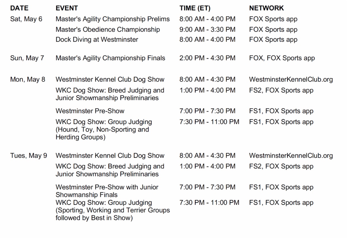 FOX Sports Presents the 147th Westminster Dog Show Canine Chronicle