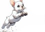 Cartoon,Artistic,Image,Of,White,French,Bulldog,,Cute,,Cute,,Cute,