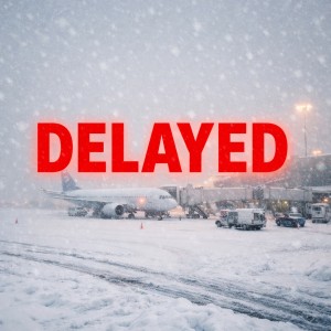 Delayed,In,Red,Letters,Of,Picture,Of,Snow,Outside
