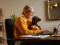 Caucasian,Female,Free,Lance,Worker,Working,From,Home,Holding,Pet